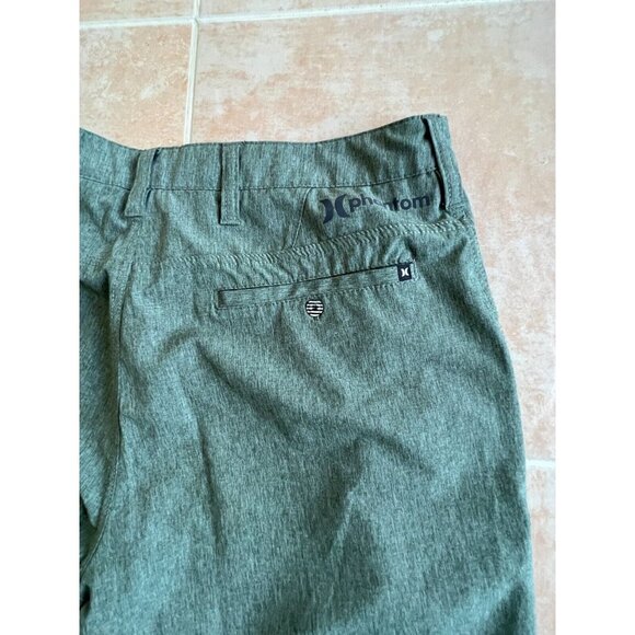Hurley Phantom worn once  green polyester  shorts men size 30 - Picture 7 of 7